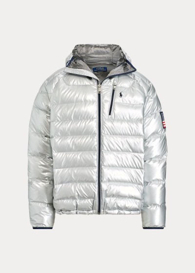 Chaquetas De Plumas Polo Ralph Lauren Hombre Plateados - Glacier Heated - VCTQX2405